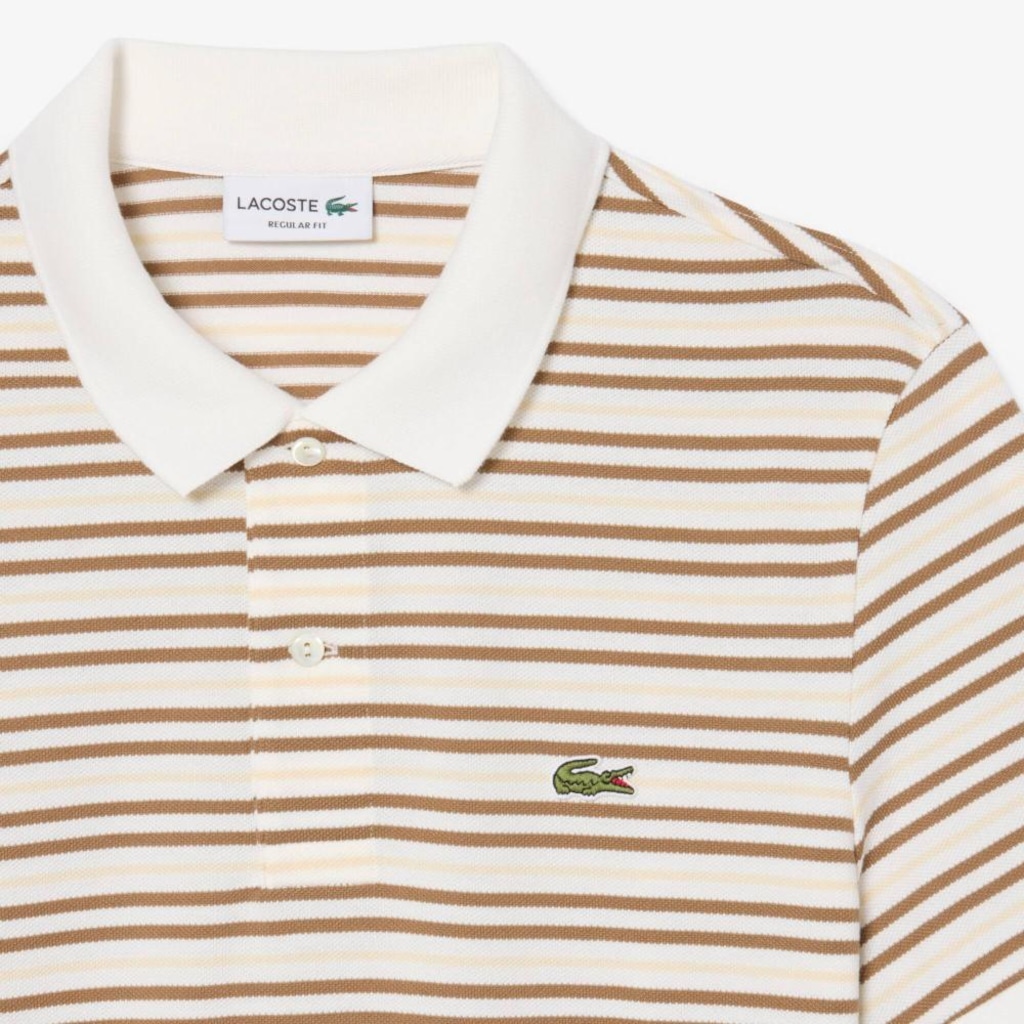 Imagem 5 do produto Camiseta Polo em Petit Piqué Listrada Classic Fit Lacoste Masculina