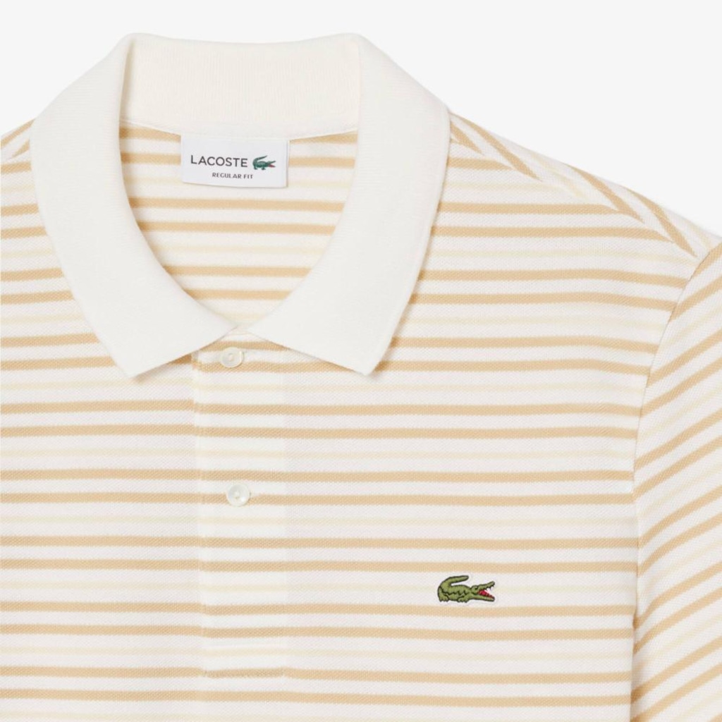 Imagem 4 do produto Camiseta Polo em Petit Piqué Listrada Classic Fit Lacoste Masculina