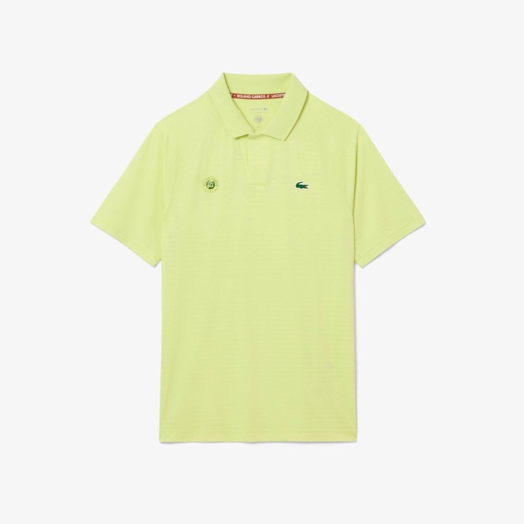 Camiseta Polo Lacoste de Algodão com Detalhe Rendado Modelagem reta Masculina
