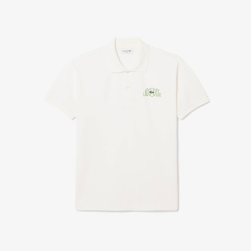 Camiseta Polo Lacoste Classic Fit com Gráfico de Branding Unissex