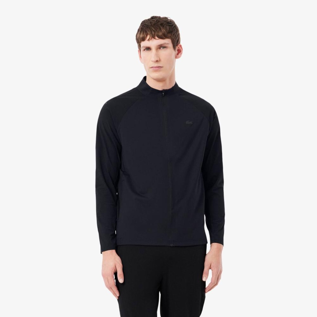 Blusão Moletom Lacoste Esportivo Stretch com Zíper Ultra Dry Masculino