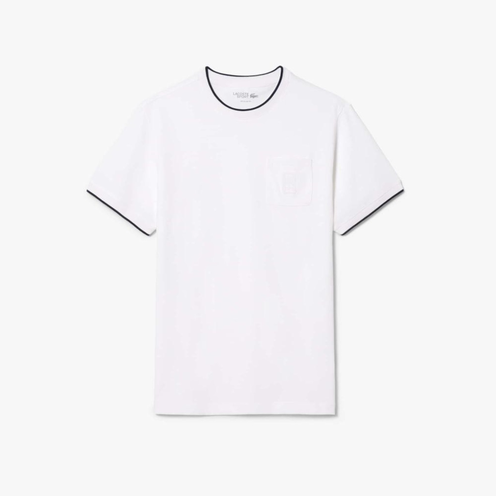 Camiseta Ultra Dry Tennis Heritage com Insígnia Lacoste Unissex