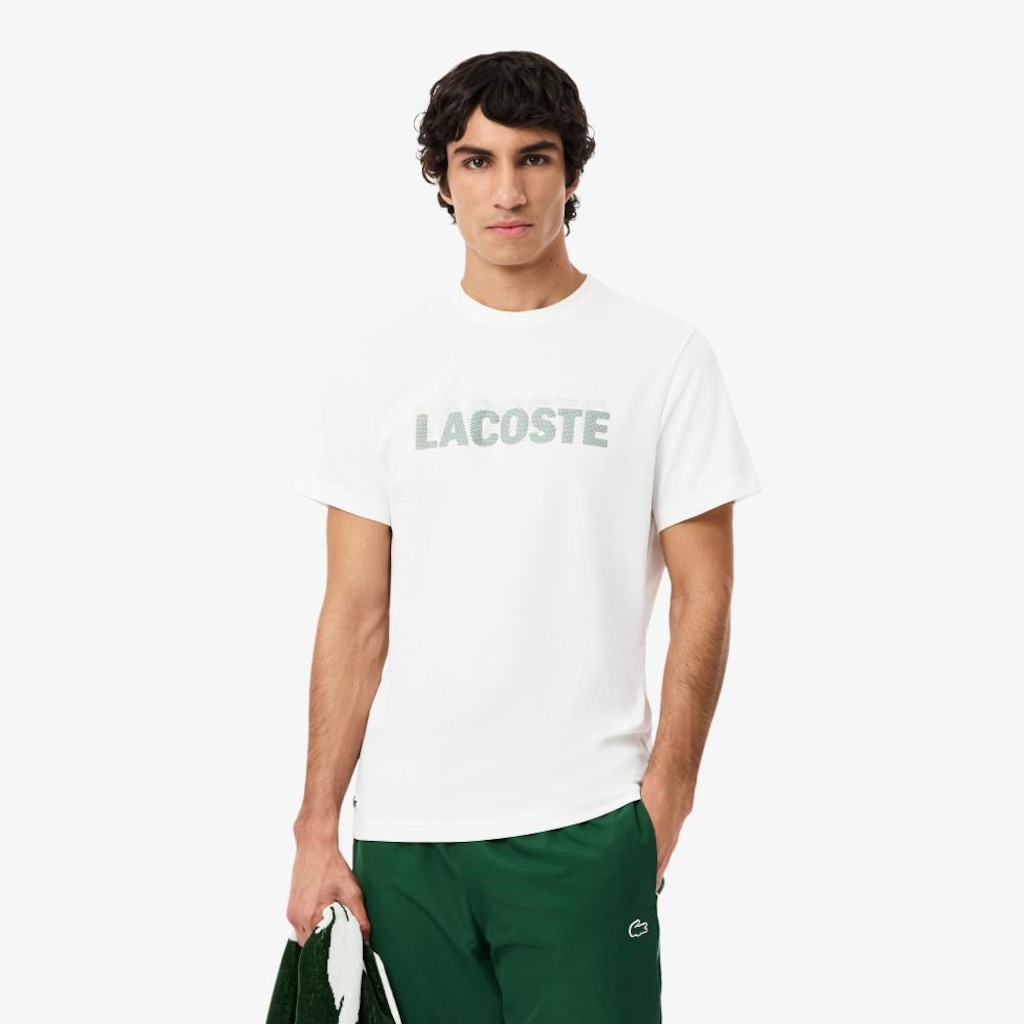 Camiseta Esportiva Ultra Dry com Estampa Gráfica Lacoste Masculina