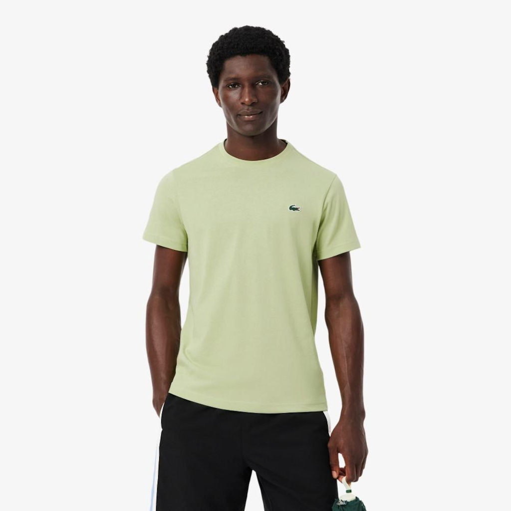 Camiseta Esportiva Ultra Dry com Estampa de Crocodilo Lacoste Masculina