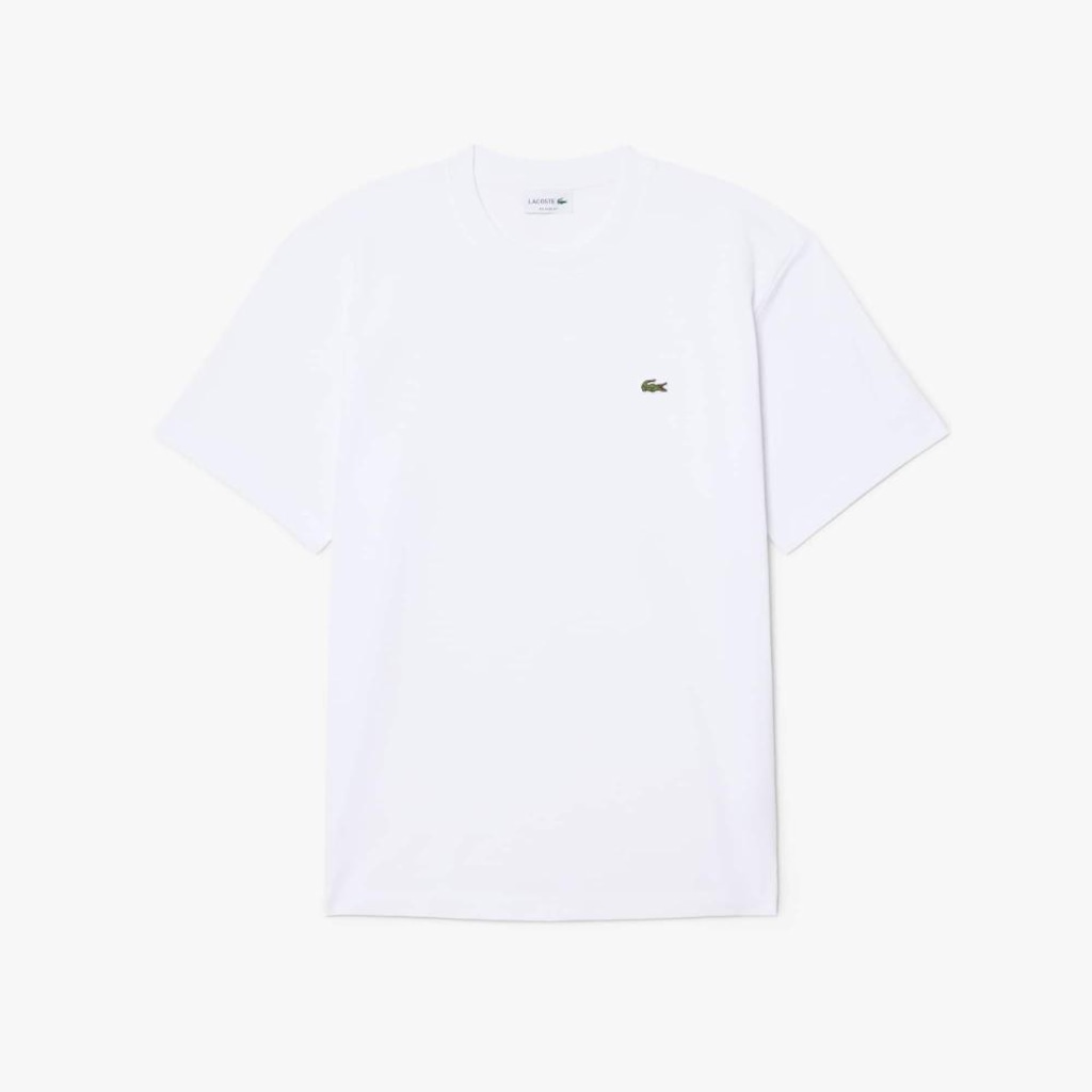 Camiseta de malha de algodão pesado Lacoste Masculina