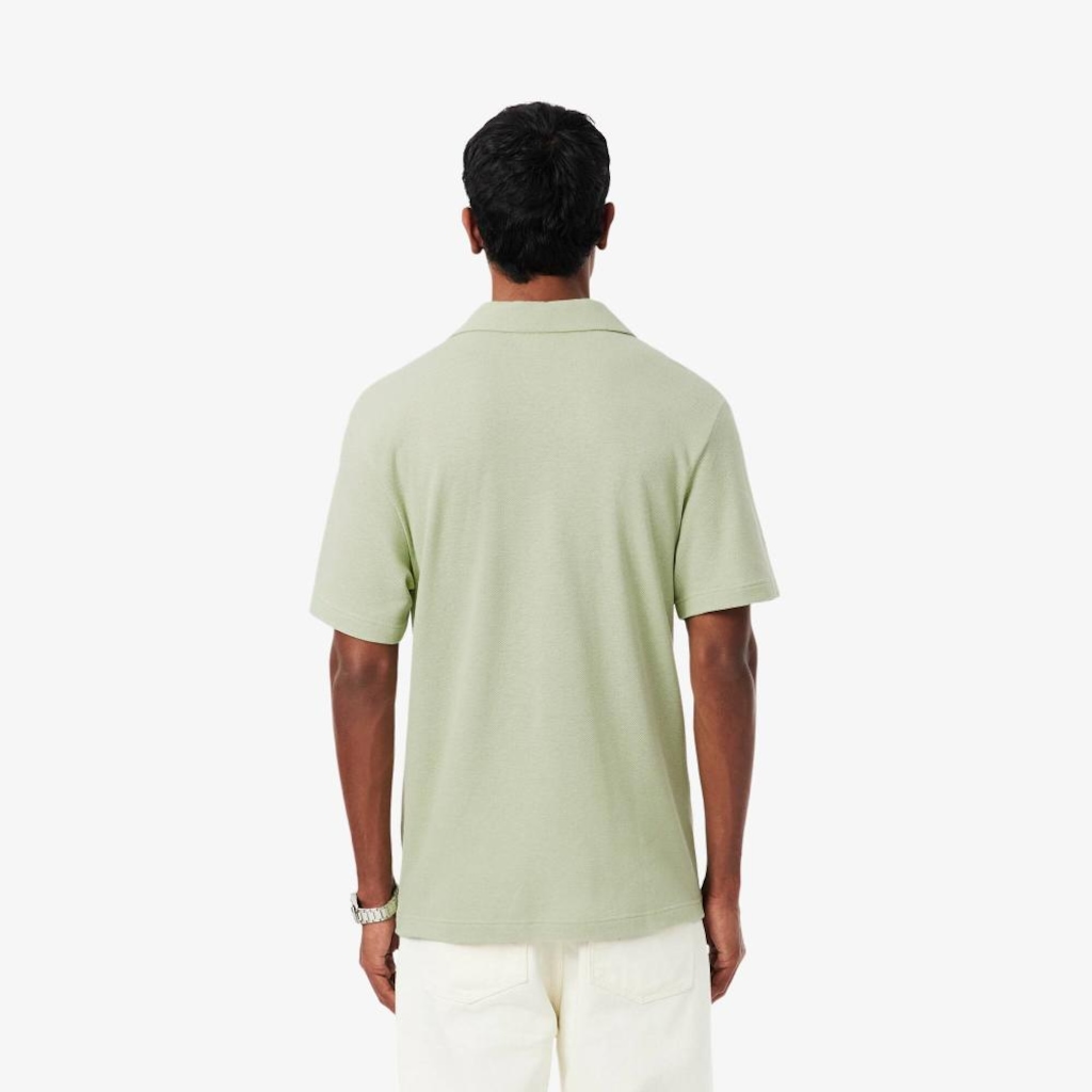 Camisa Polo Classic Fit em Algodão e Linho Lacoste Masculina - Foto 3