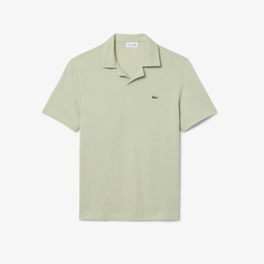 Camisa Polo Classic Fit em Algodão e Linho Lacoste Masculina - Foto 4