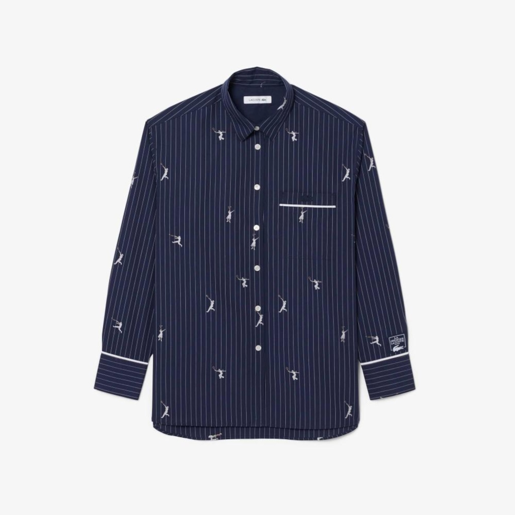 Camisa Oversized com Motivos Jacquard Lacoste Masculina