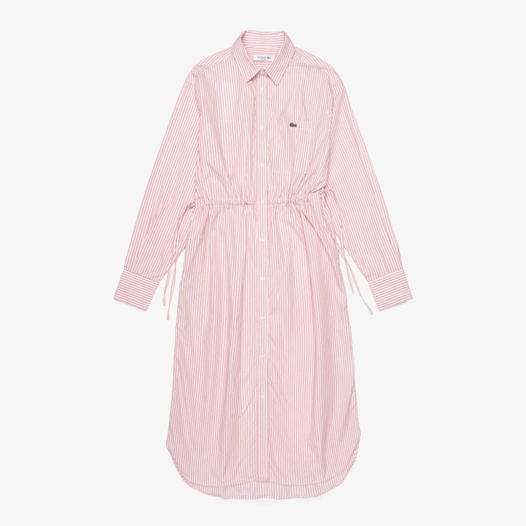 Vestido Camisa Oversized em Popeline Lacoste Feminino