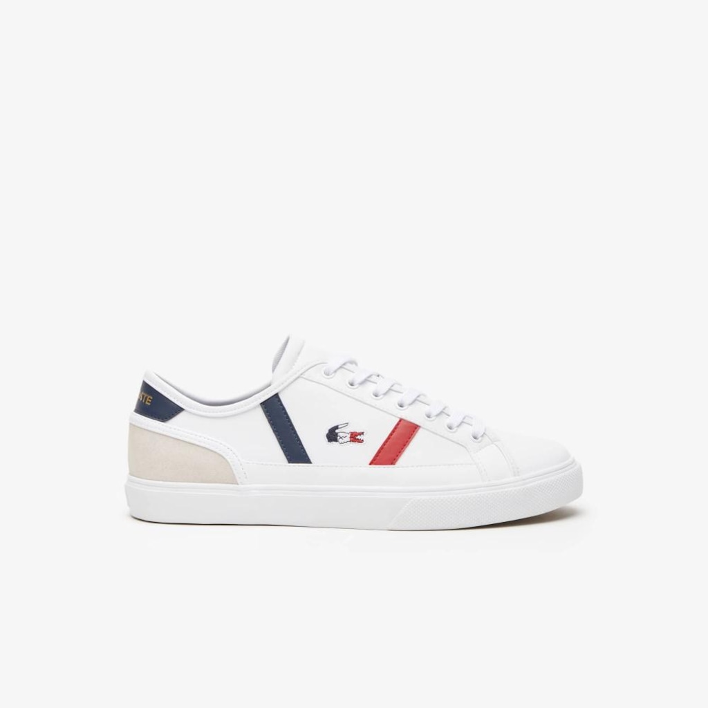Tênis Sideline Pro em couro tricolor Lacoste Masculino