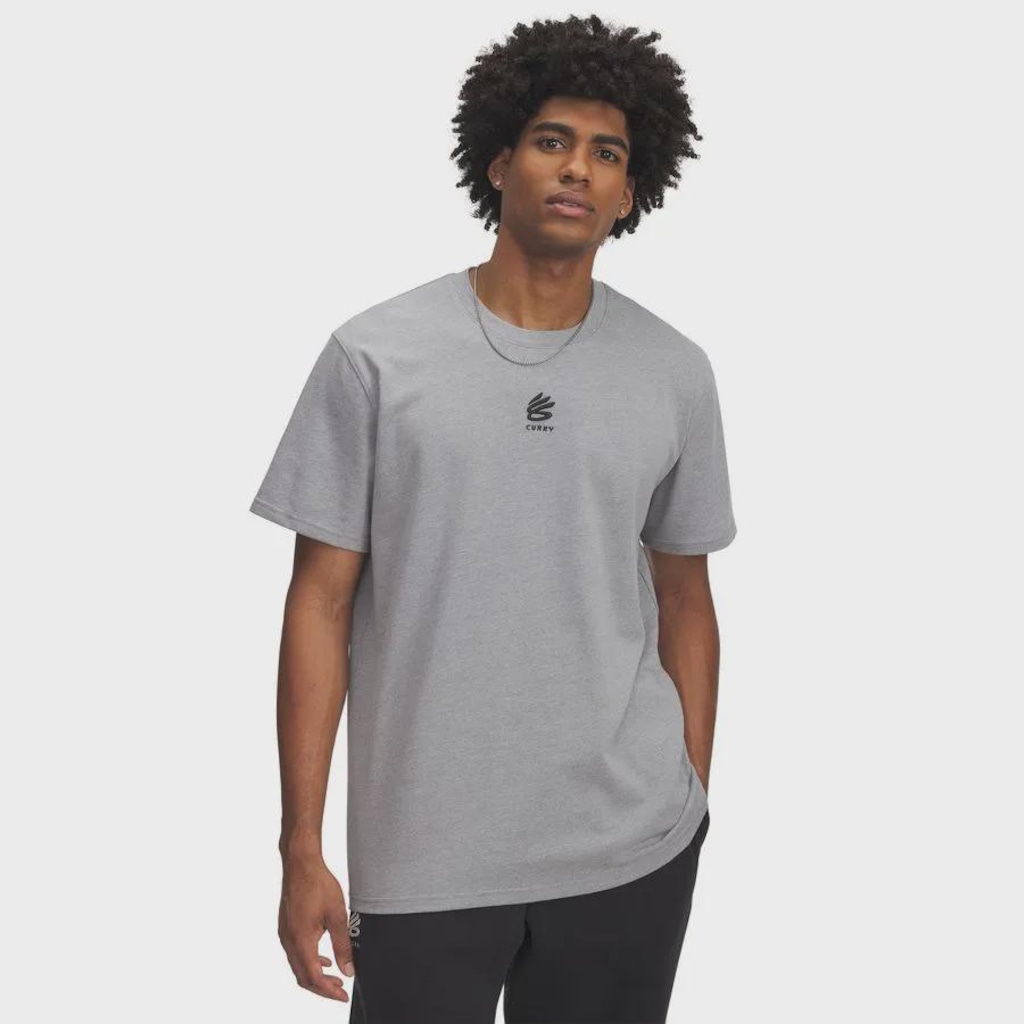 Camiseta de Basquete Under Armour Curry Hvyweight Logo Tee - Masculina