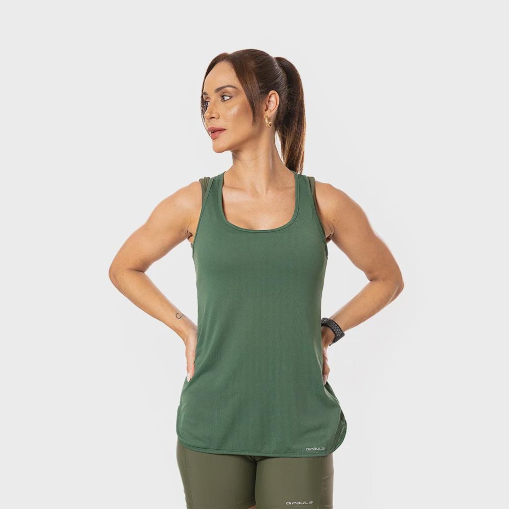 Camiseta Regata Di Paula Dry Esportiva Basica Feminina