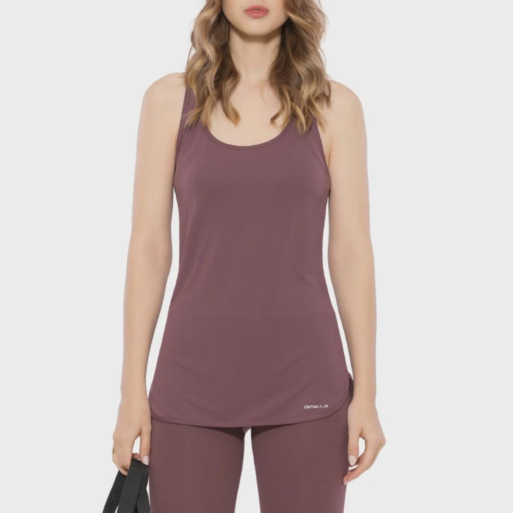 Camiseta Regata Di Paula Dry Esportiva Basica Feminina