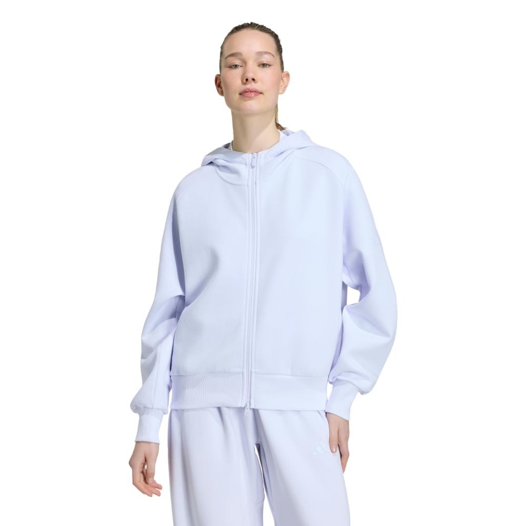 Blusão com Capuz adidas Soft Lux Fecho Zíper Feminino