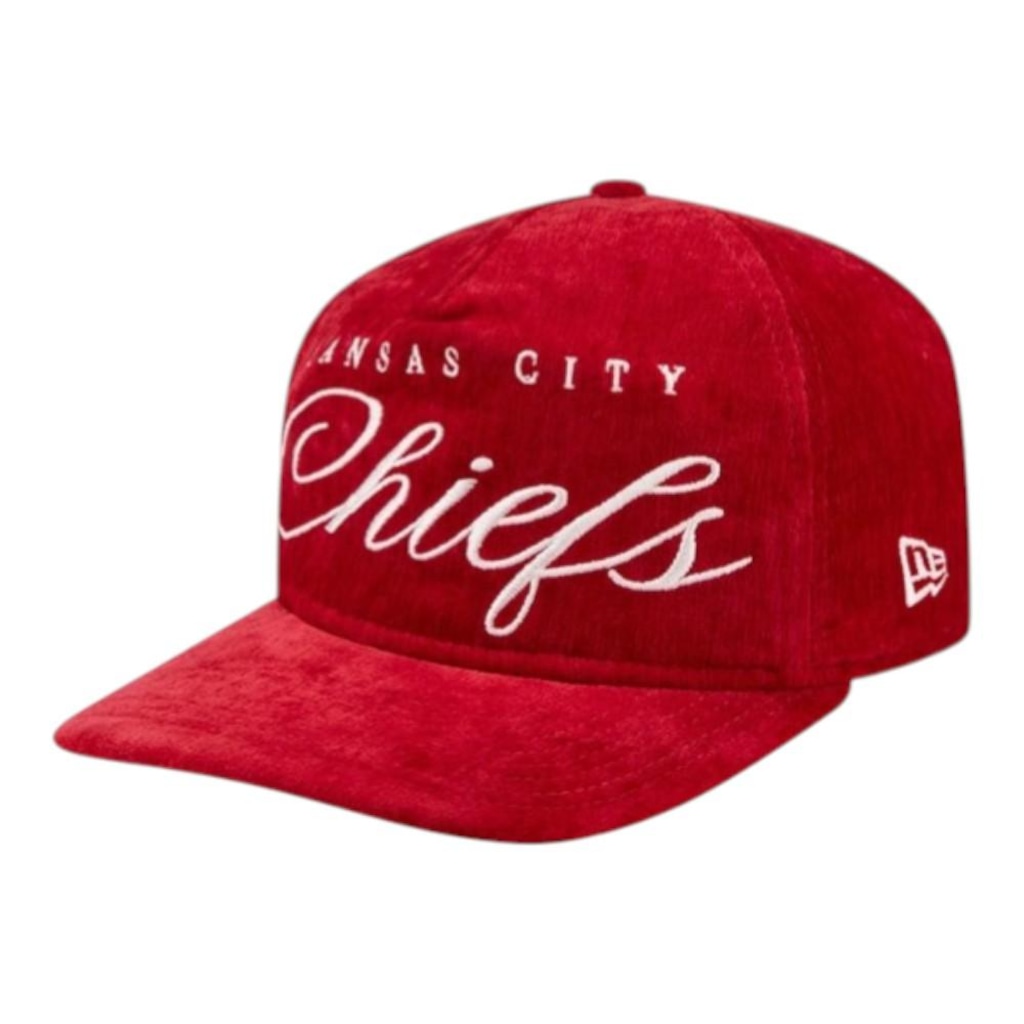 Boné Masculino New Era Team Script Kansas City Chiefs Aba Curva