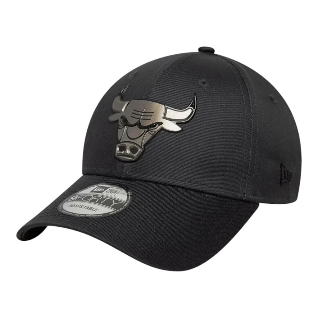 Boné Masculino New Era Metallic 940 Chicago Bulls Aba Curva
