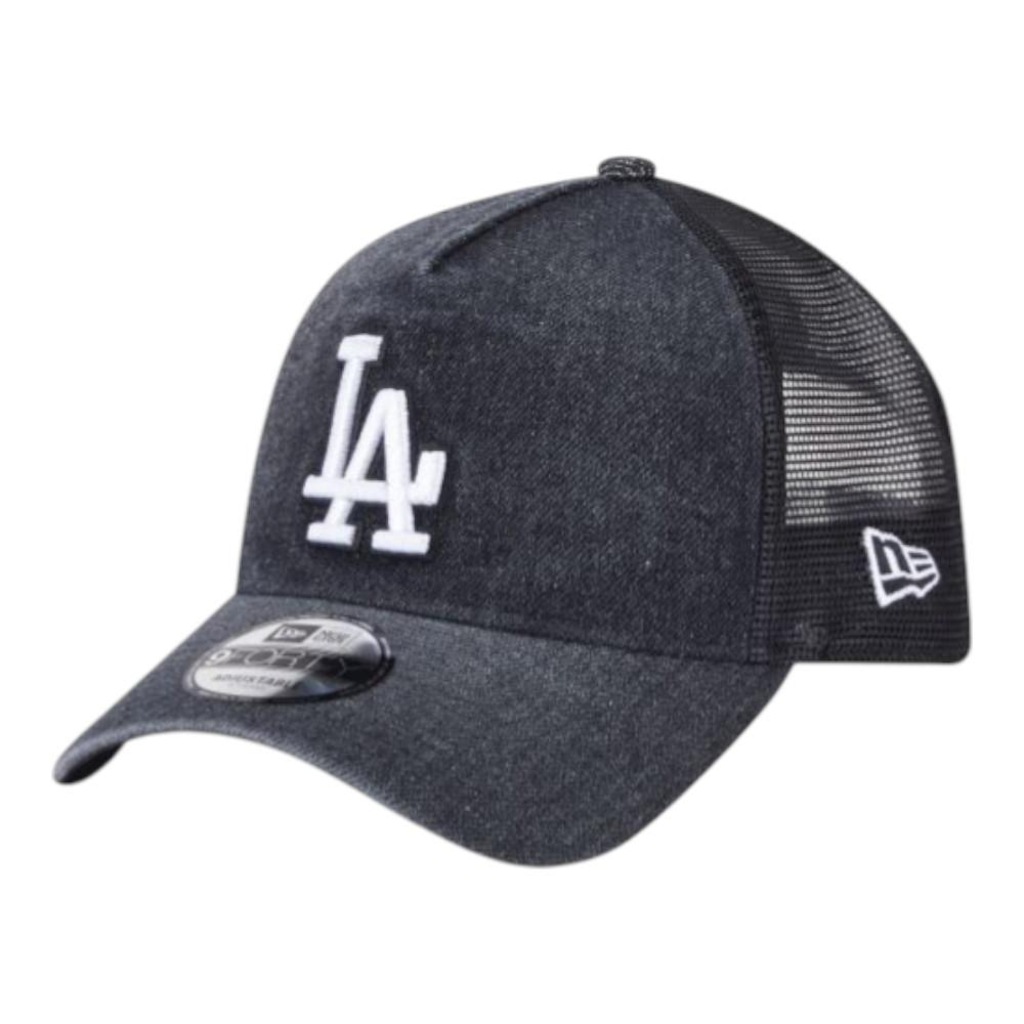 Boné Masculino New Era 940AF Trucker Wshd Los Angeles Dodgers Aba Curva
