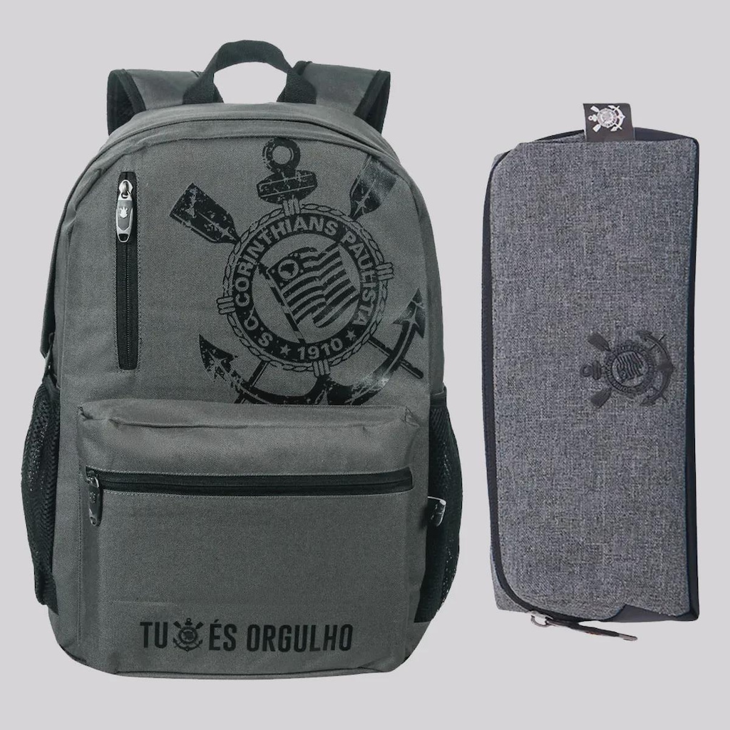 Kit Mochila e Estojo Corinthians Adulto