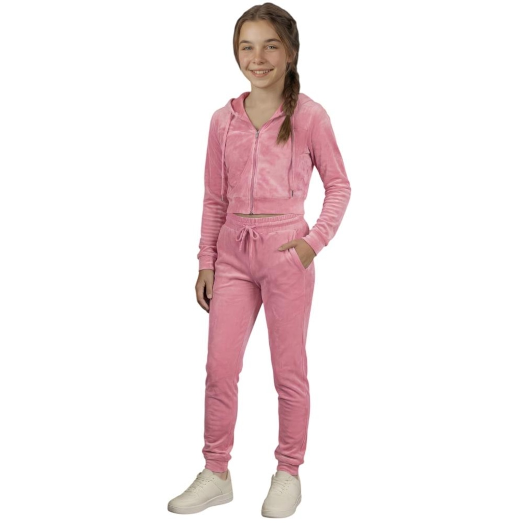Imagem 4 do produto Conjunto Moletom Infantil Roupas Térmicas Inverno Plush Peluciado Capuz Veluna