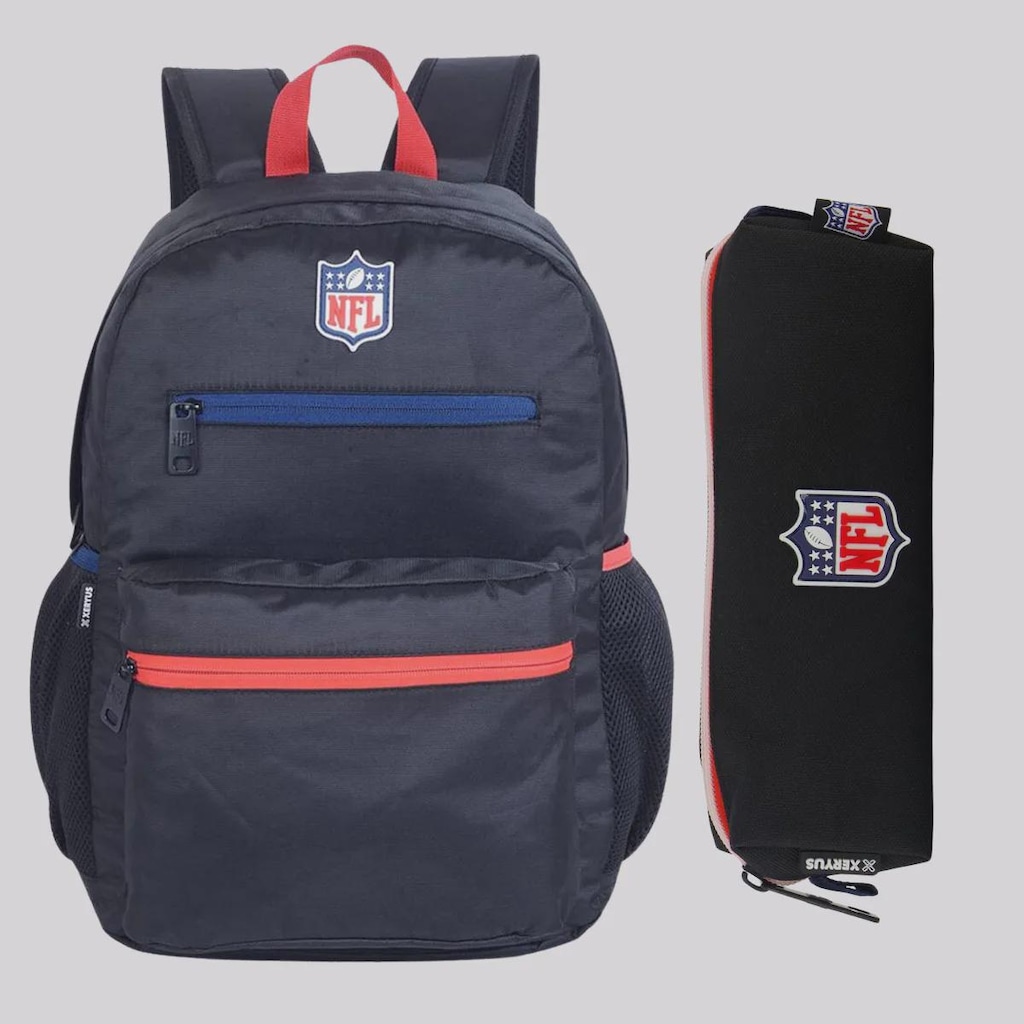 Kit Mochila e Estojo NFL Esportivo Unissex