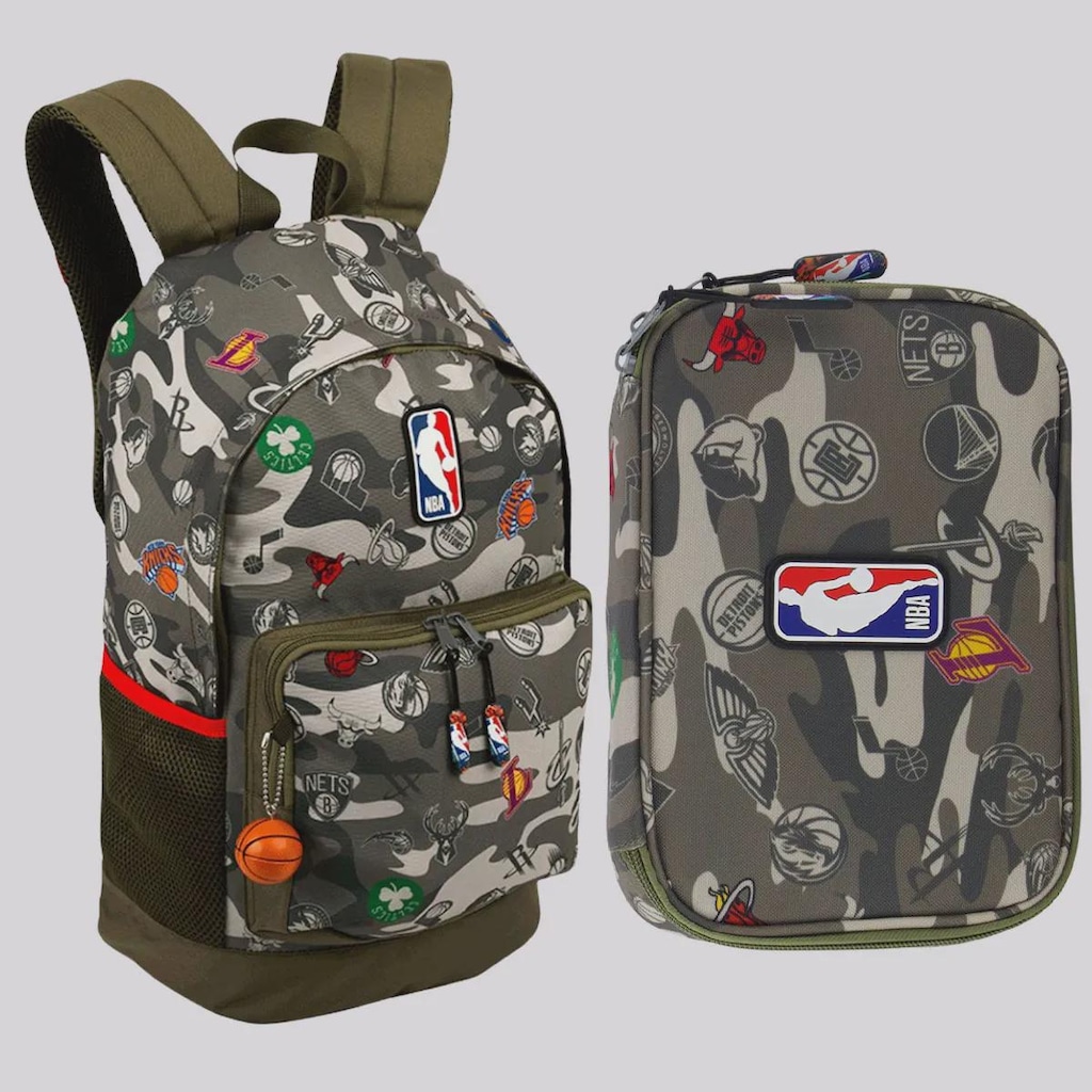 Kit Mochila e Estojo NBA Begins Camuflado Unissex