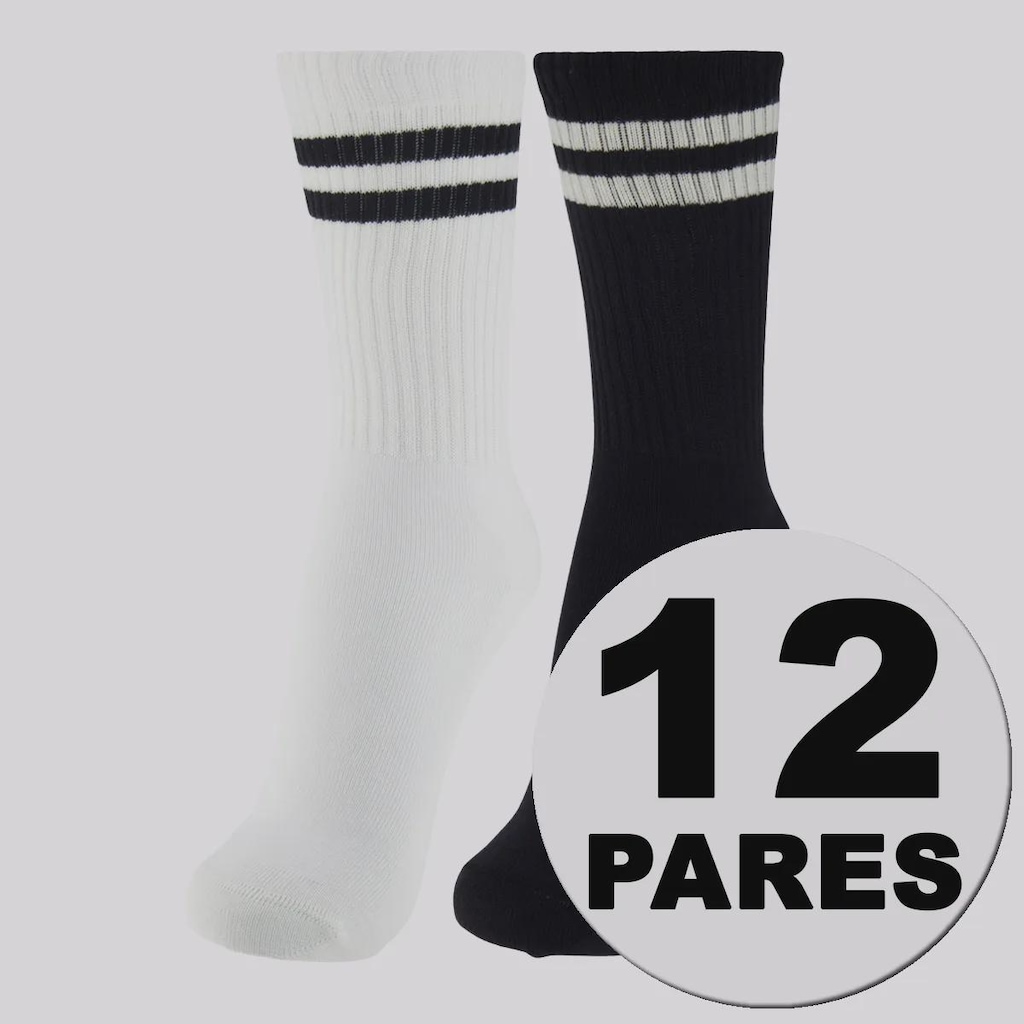 Kit 12 pares de Meia Cano Alto Lupo Sport Unissex