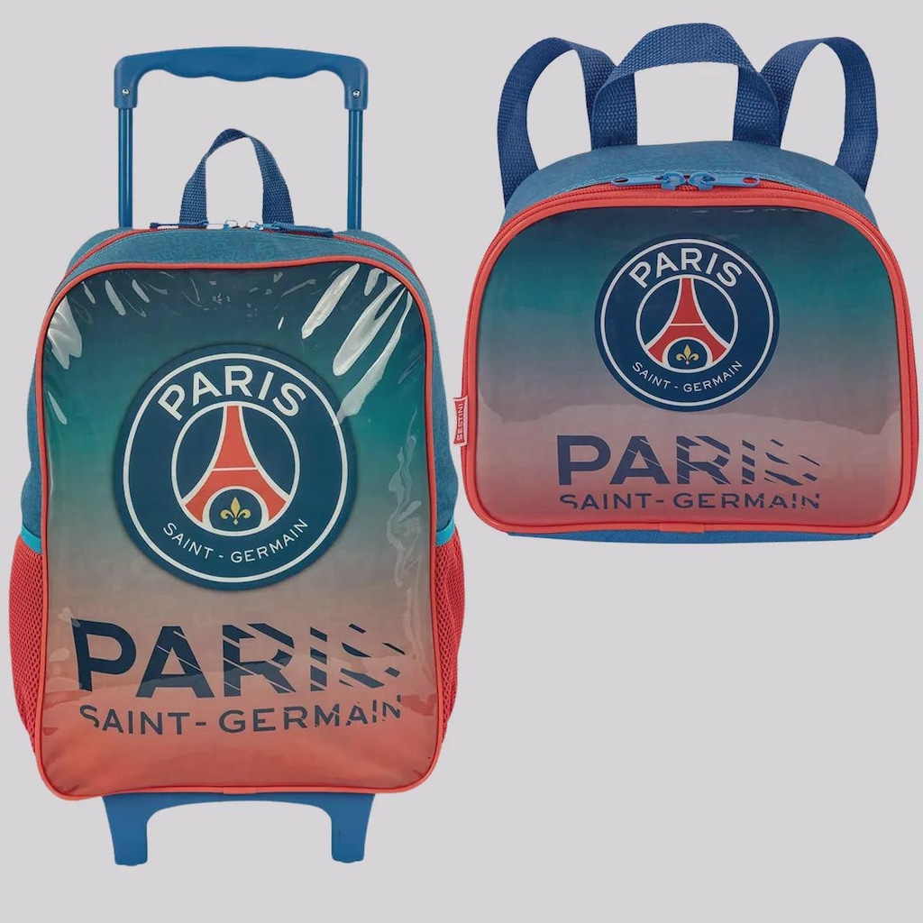 Kit Mochila com Rodas e Estojo PSG Infantil