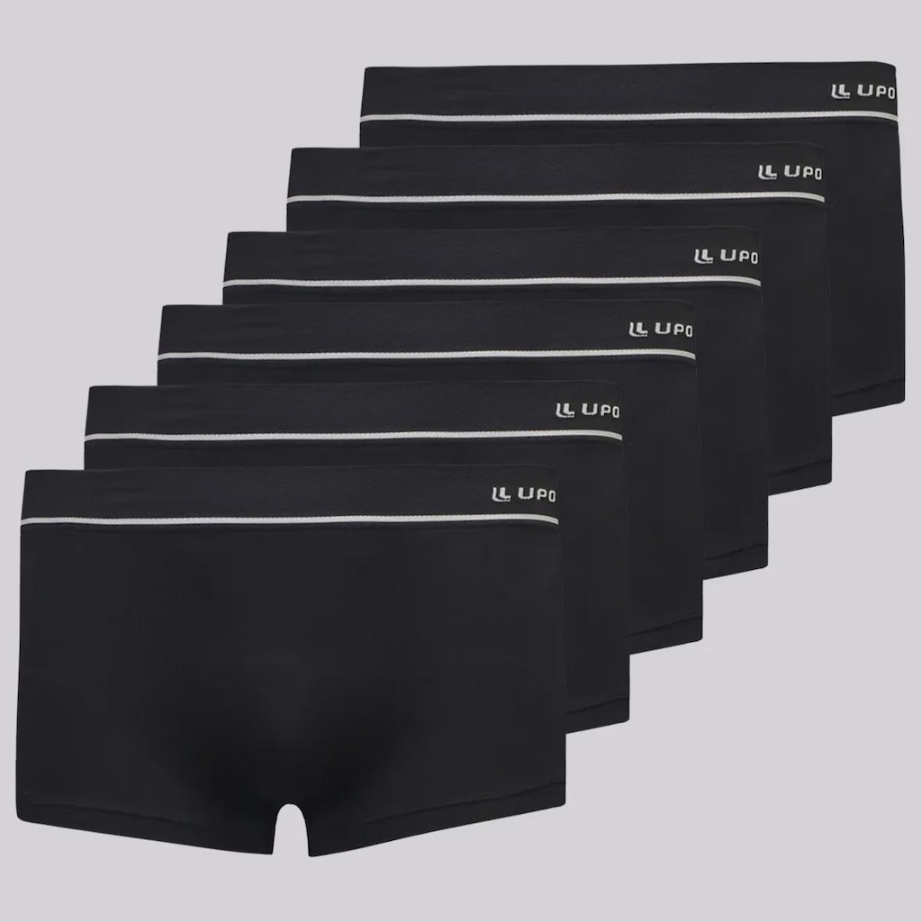 Kit de 6 Cuecas Lupo Microfibra Masculino