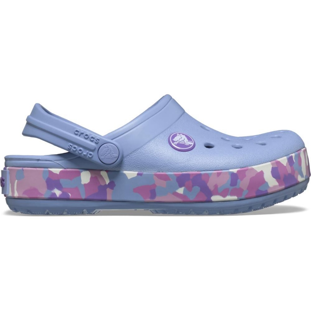 Sandália Crocs Crocband Glow Confetti Band Clog T - Infantil