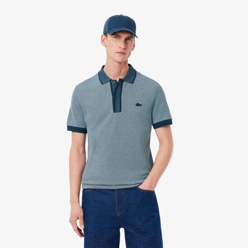 Camisa Polo Masculina Regular Fit Caviar Piqué Lacoste