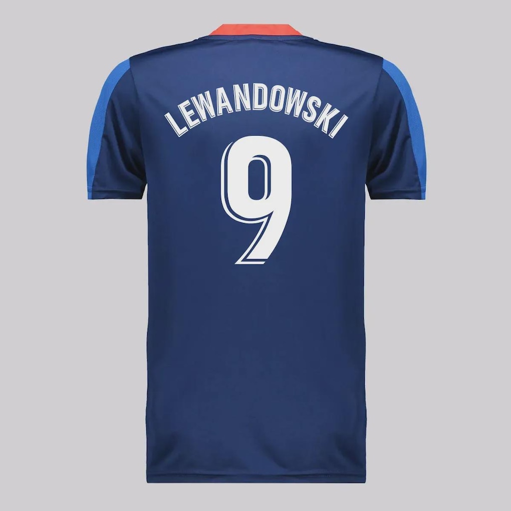 Camisa Do Barcelona 9 Lewandowski Infantil FutFanatics