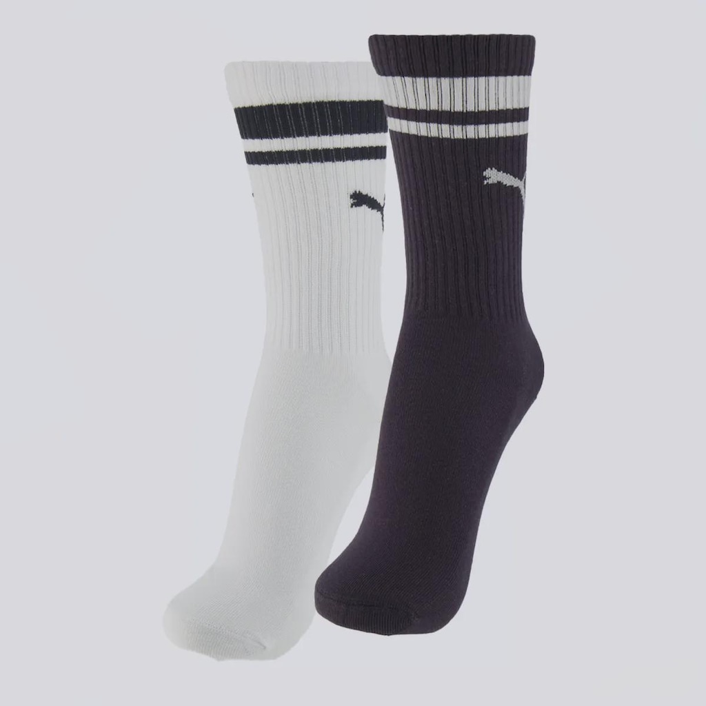 Kit 2 Pares Meia Puma Cano Longo