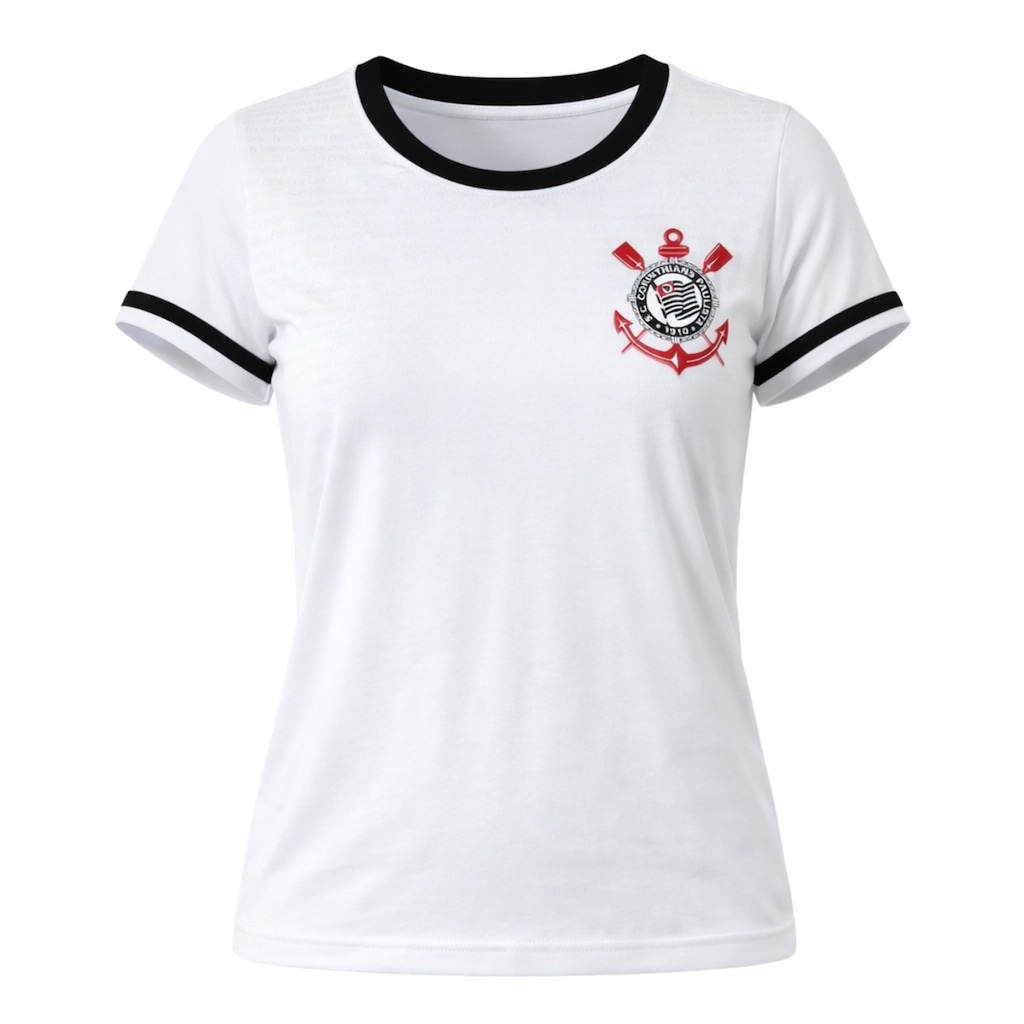 Camisa do Corinthians Baby Look Lumina Coimbra - Feminina