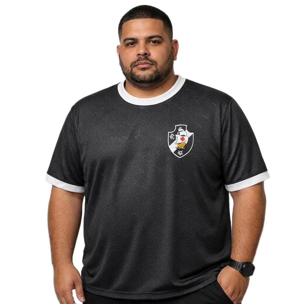 Camisa do Vasco da Gama Origem Black Plus Size Hyperbole - Masculina