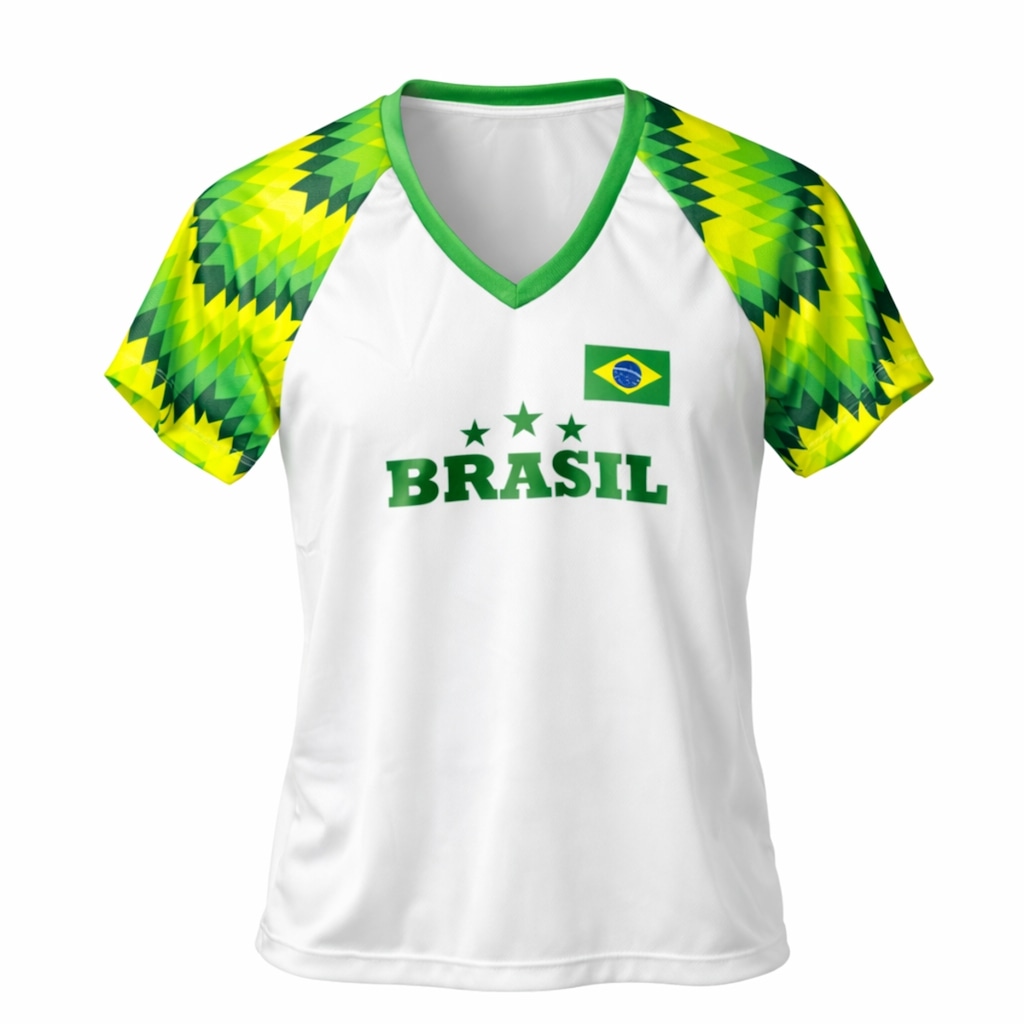 Camisa Brasil Essence Branca RetrôMania - Feminina