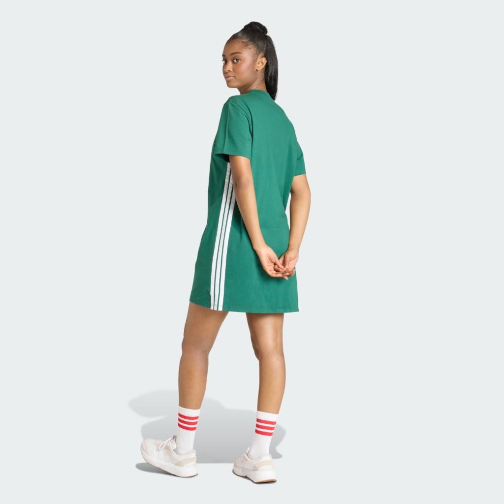 Imagem 3 do produto Vestido Camiseta adidas Essentials Três Listras em malha simples Feminino