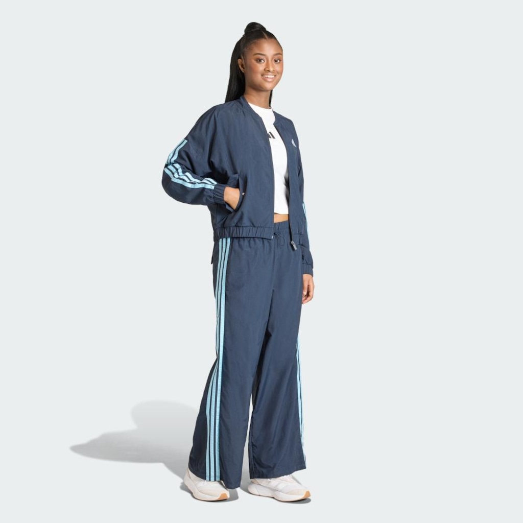 Imagem 4 do produto Jaqueta Corta-vento de Malha adidas Essentials Três Listras Feminina