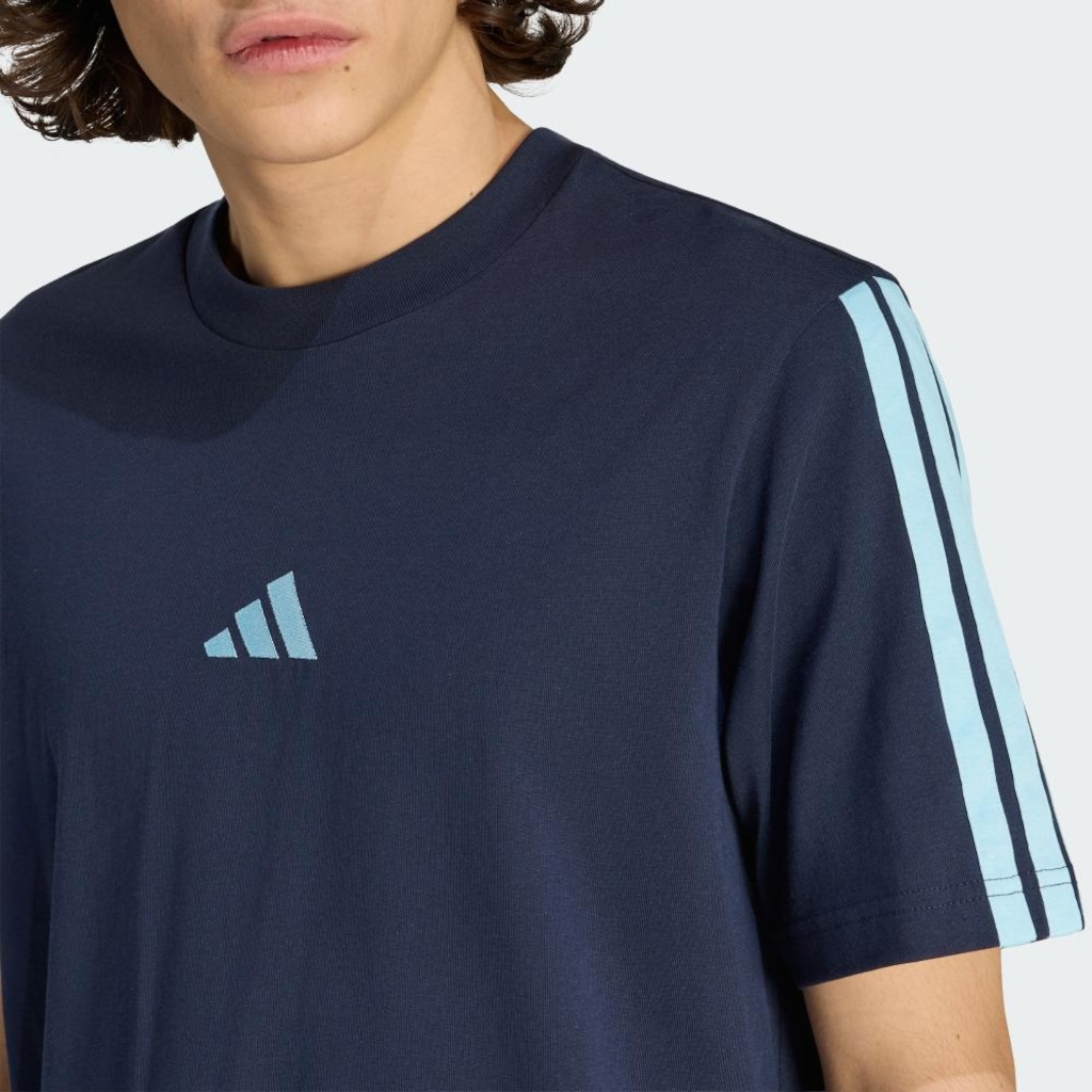 Imagem 5 do produto Camiseta adidas Essentials Três Listras Malha Simples Masculina