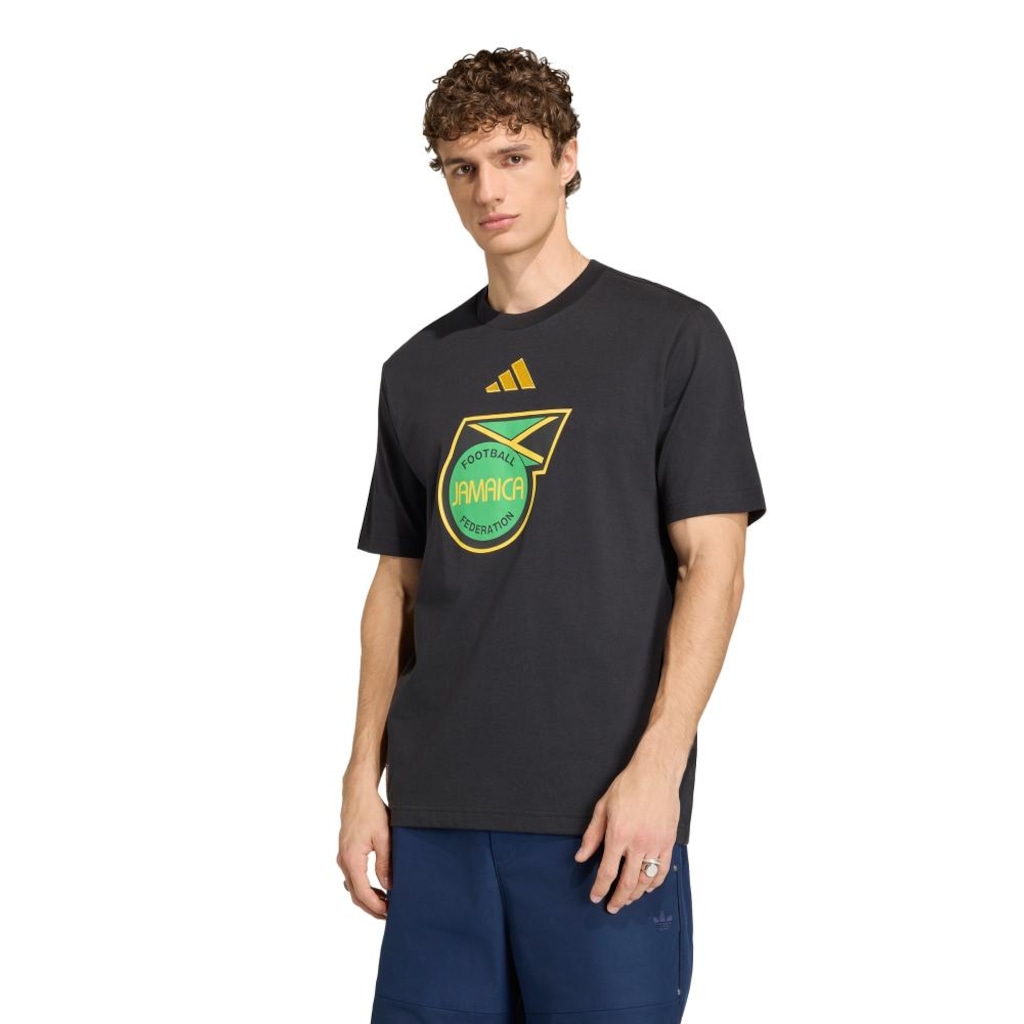 Camiseta Masculina Jamaica x Bob Marley DNA Estampada adidas