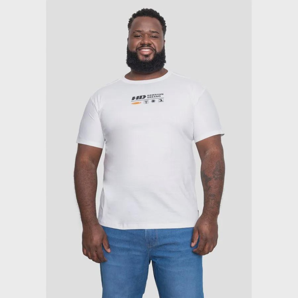 Camiseta HD Plus Size Estampada Globe Techno Masculino
