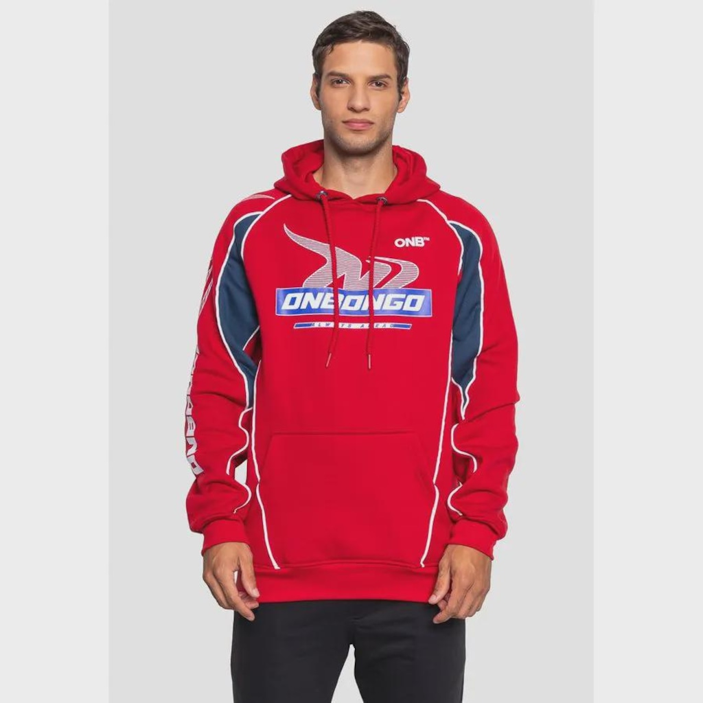 Moletom Onbongo Canguru Recorte Masculino