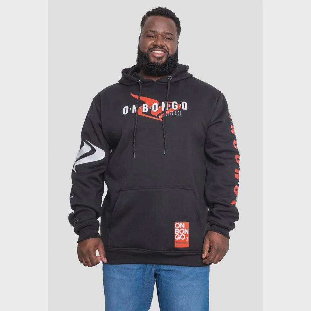 Moletom Onbongo Plus Size Canguru Masculino