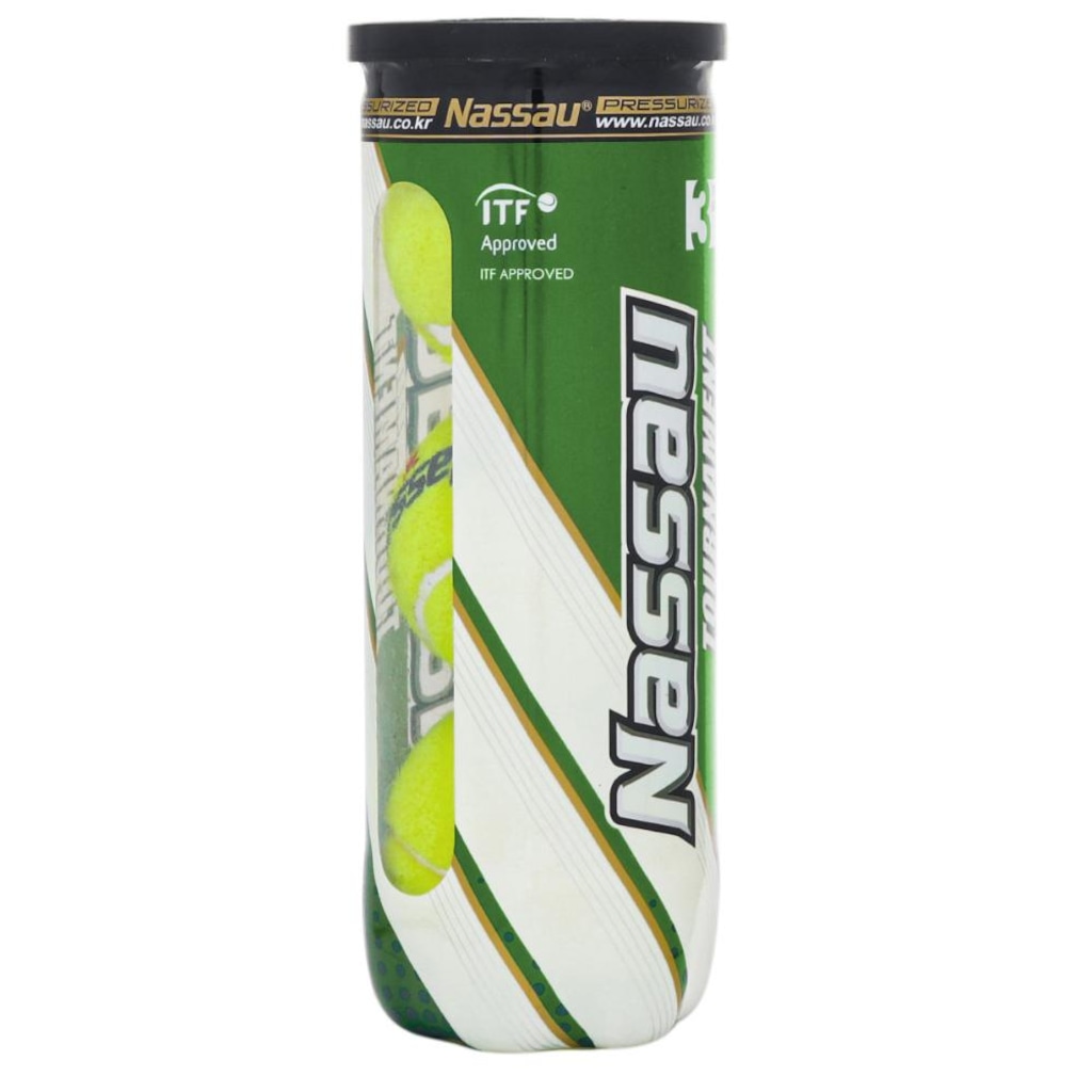 Imagem 2 do produto Bola de Tênis Nassau Tournament Tubo com 3 Bolas