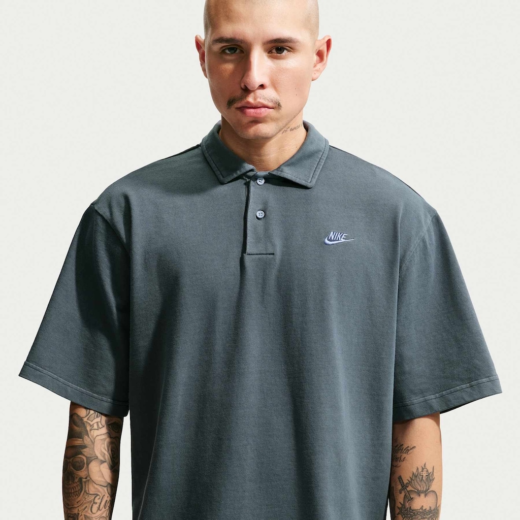 Camisa Polo Nike Club Washed Masculina