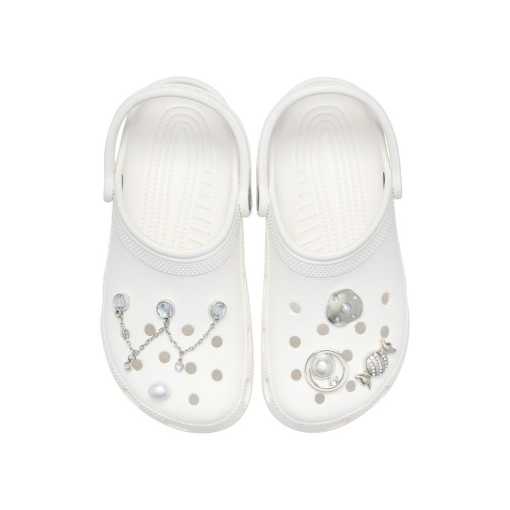 Imagem 2 do produto Jibbitz™ Crocs Prata e Pérola Pack com 5 Peças