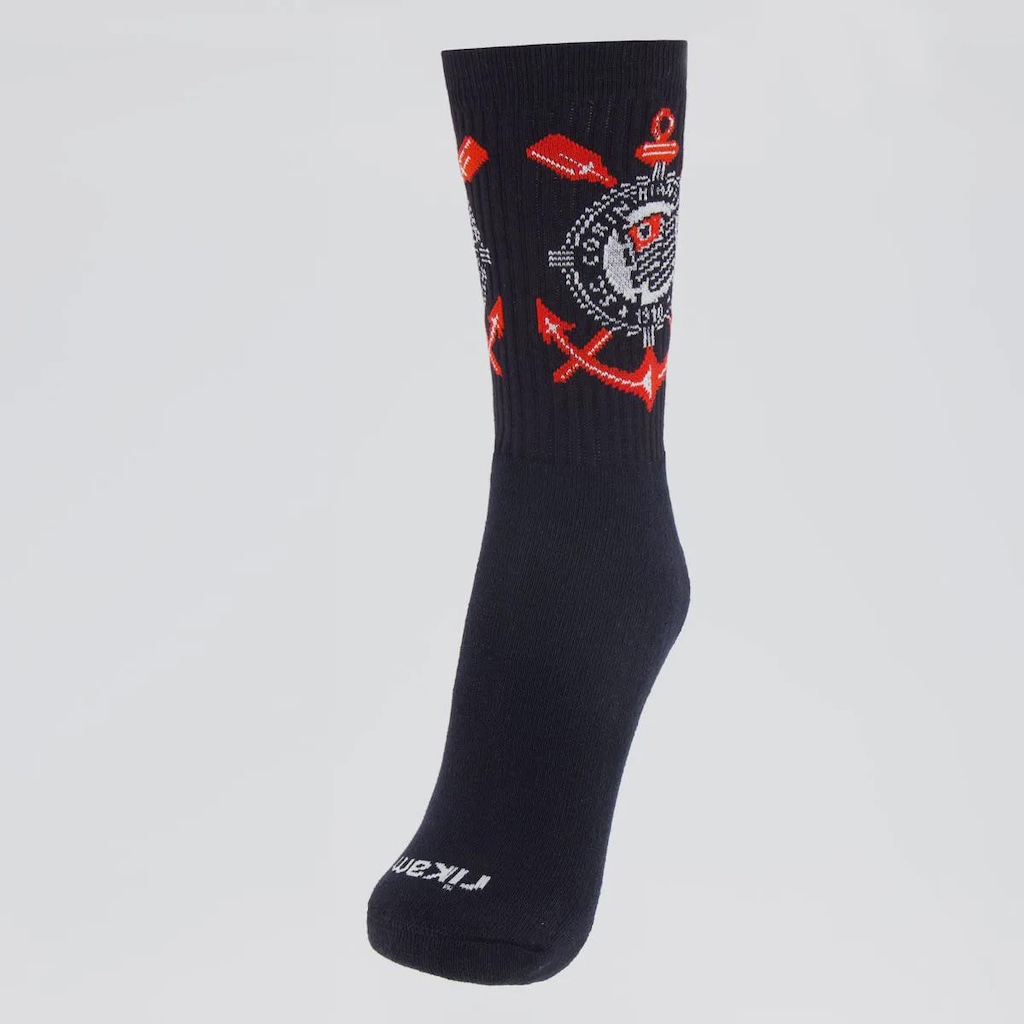 Meia Cano Alto Corinthians Esportiva Escudo FutFanatics Unissex