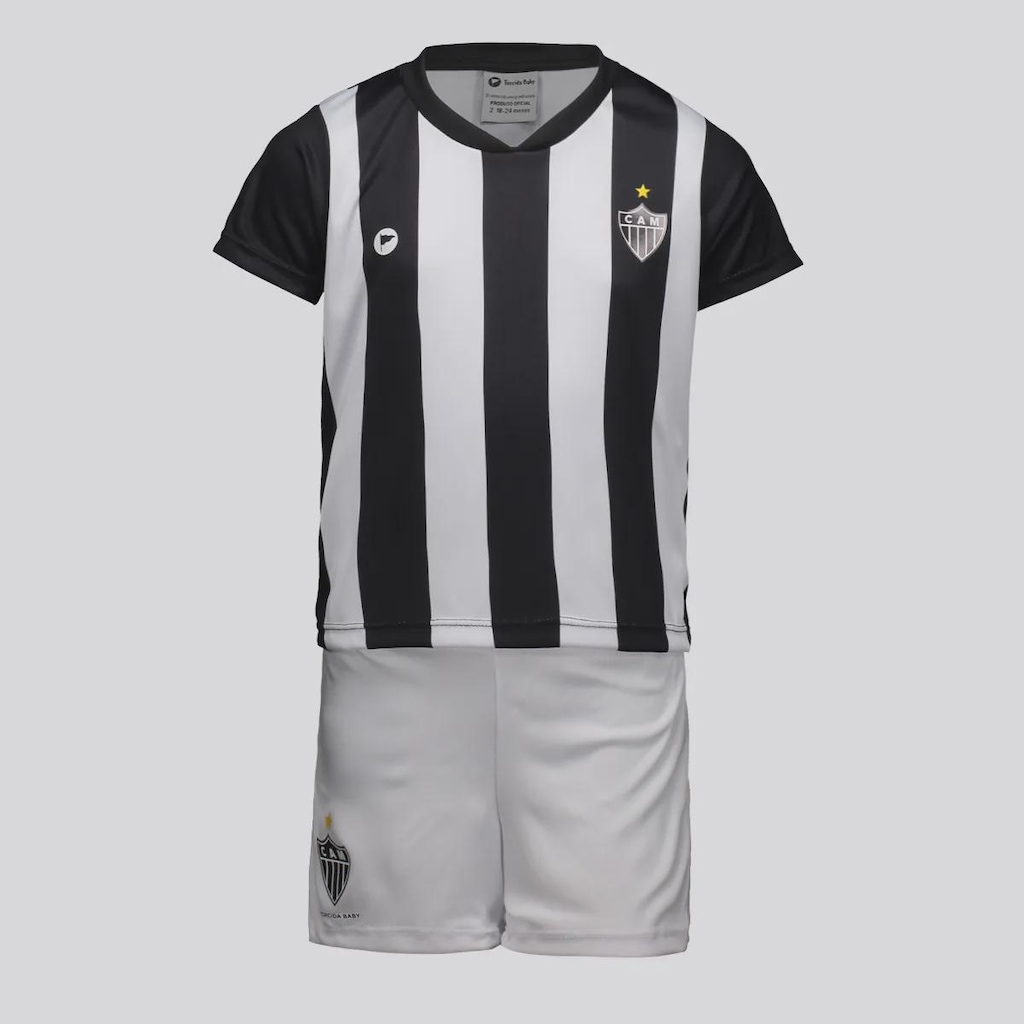 Kit Do Atlético Mineiro Baby com Bordado FutFanatics Infantil