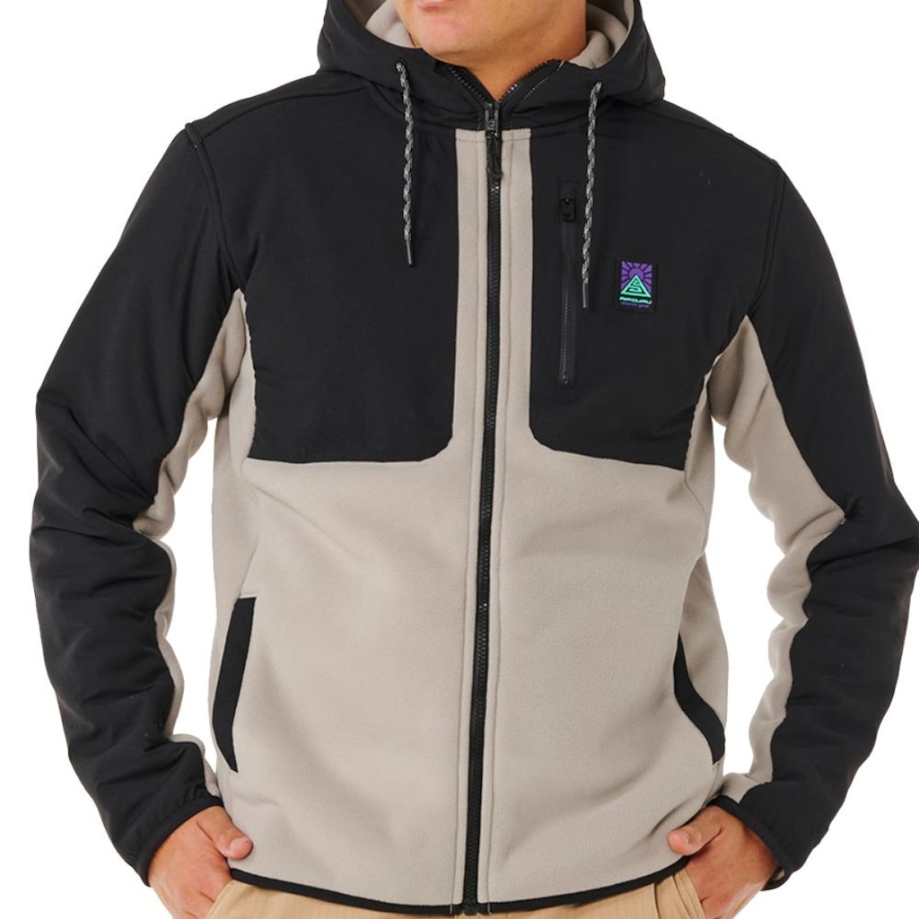 Moletom Masculino Rip Curl Aberto Anti Series Search Zip WT26 Stone