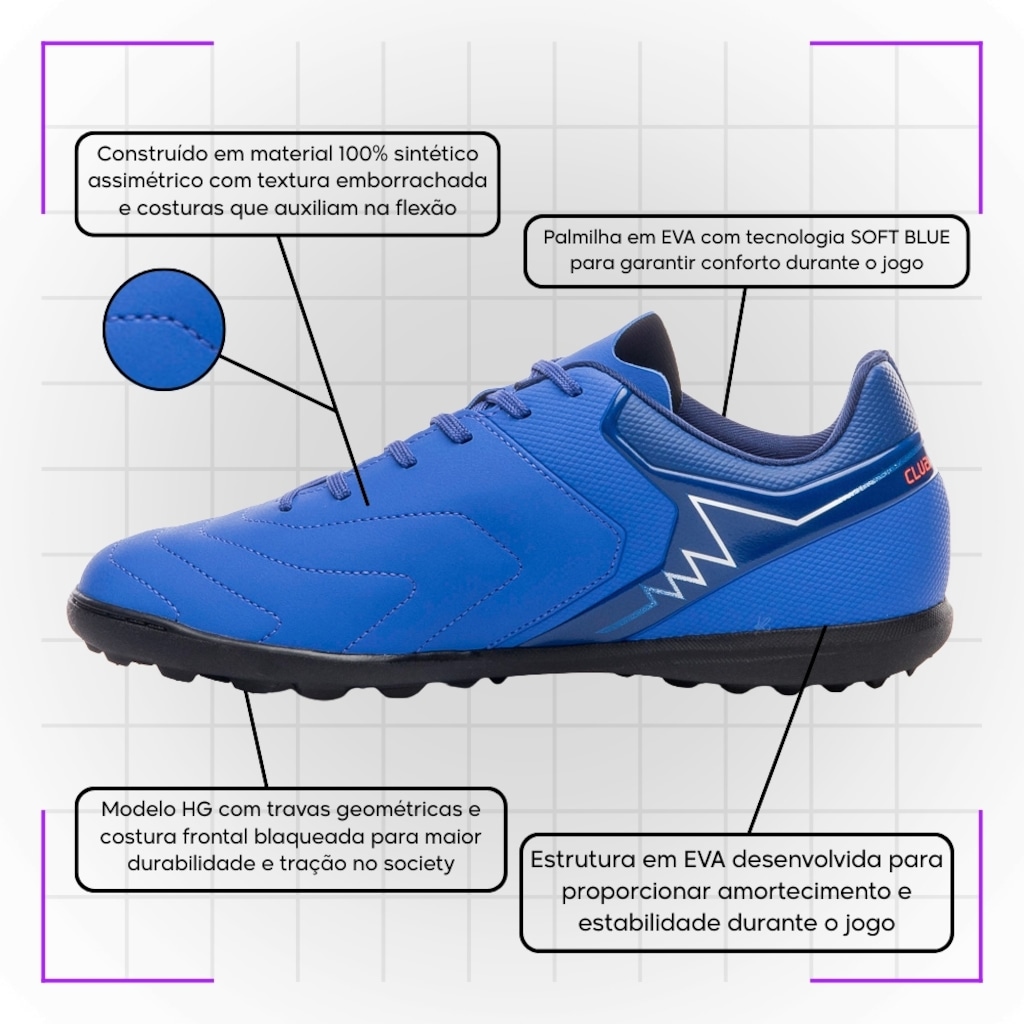 Imagem 5 do produto Kit Chuteira Society Adulto Umbro Adamant Masterclass Club e Meião