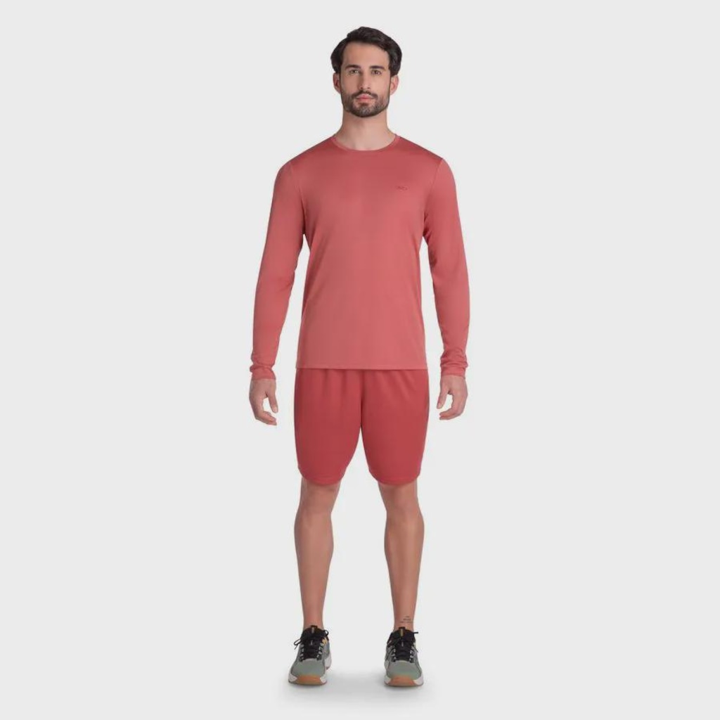 Camiseta Olympikus Essential Manga Longa Masculina